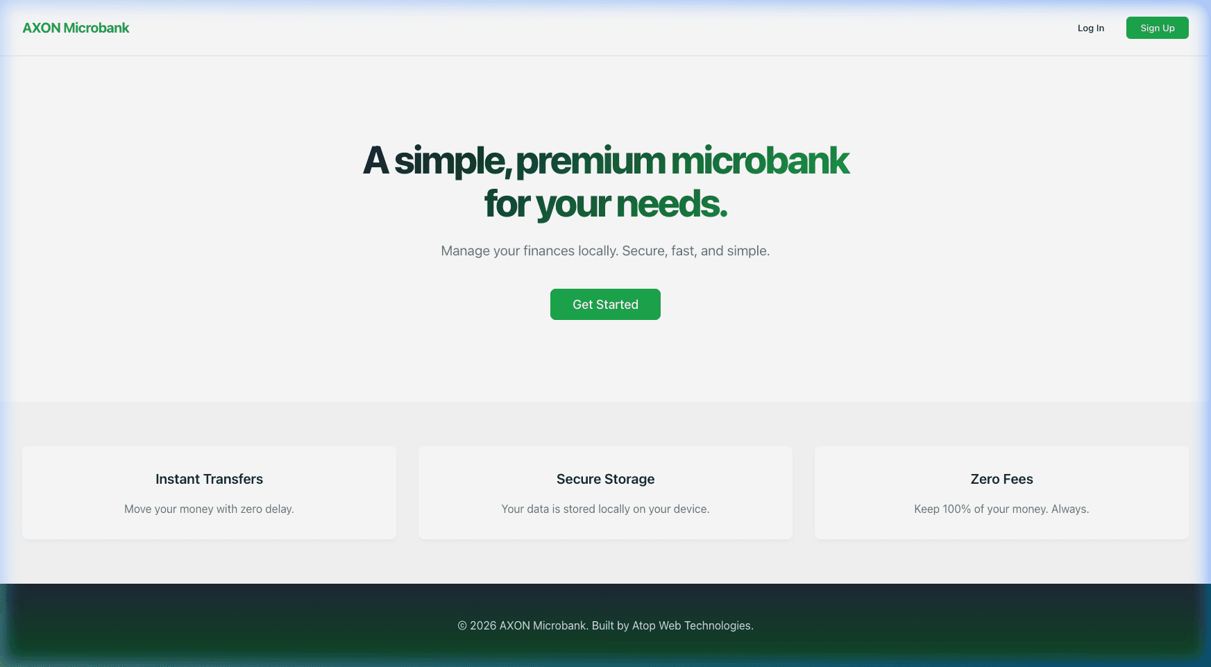 Showcase image for Build a Microbank with AXON